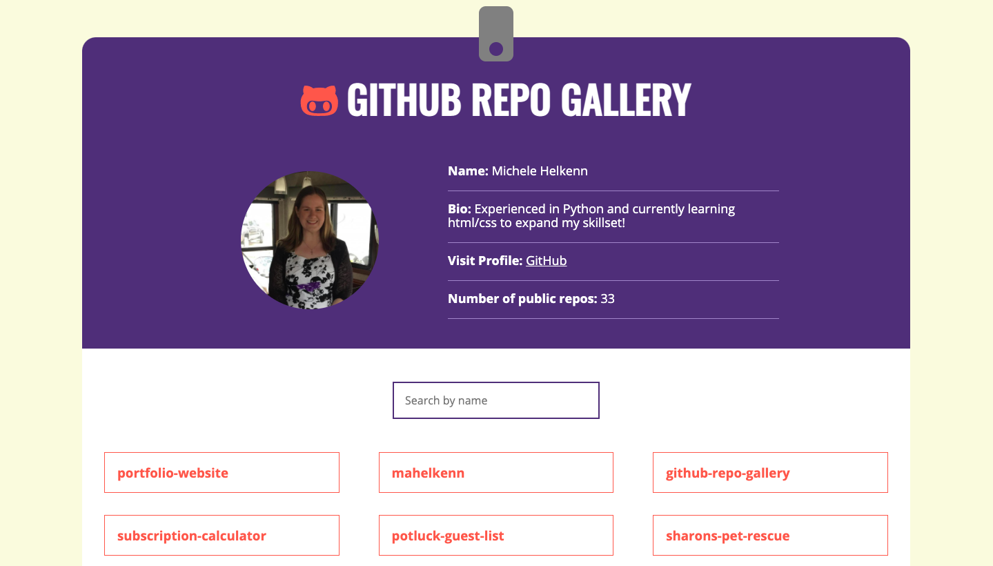 GitHub Repo Gallery